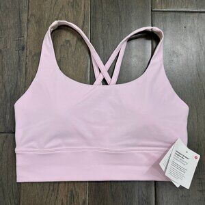 Lululemon NWT Energy Longline Bra *Medium Support, B–D Cups Meadowsweet Pink